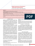 Knowledge Assessment of Designing of Removable Partial Dentures