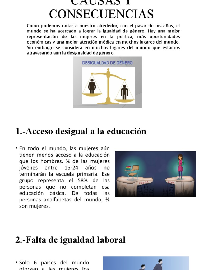 Desigualdad de Género: Causas y Efectos | PDF | Desigualdad social ...