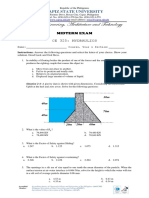 CE 325 Midterm Exam at Capiz State University