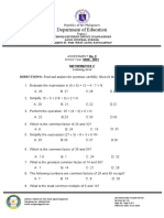 Department of Education: DIRECTION/S: Read and Analyze The Questions Carefully. Encircle The Correct Answer