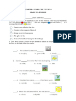 Quarter 4 Summative Test No.1 Grade Iii - English