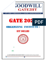 GATE 2020: Organizing Institute