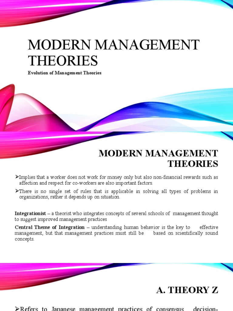 Modern Management Theories Overview | PDF | System | Systems Theory