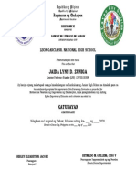CERTIFICATE OF COMPLETION JACINTO