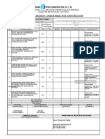 Material Request / Order Sheet For Construction: Sumitomo Mitsui Construction Co., LTD