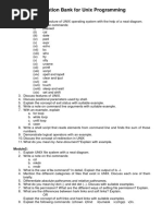 Question Bank For Unix Programming