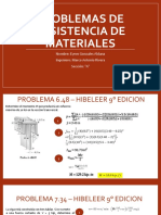 Problemas de Resistencia de Materiales: Nombre: Eyner Gonzales Aldana Ingeniero: Marco Antonio Rivera Sección: "A"