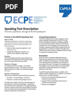 Ecpe Speakingtestdescription