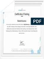 Digital Marketing Training - Certificate of Completion