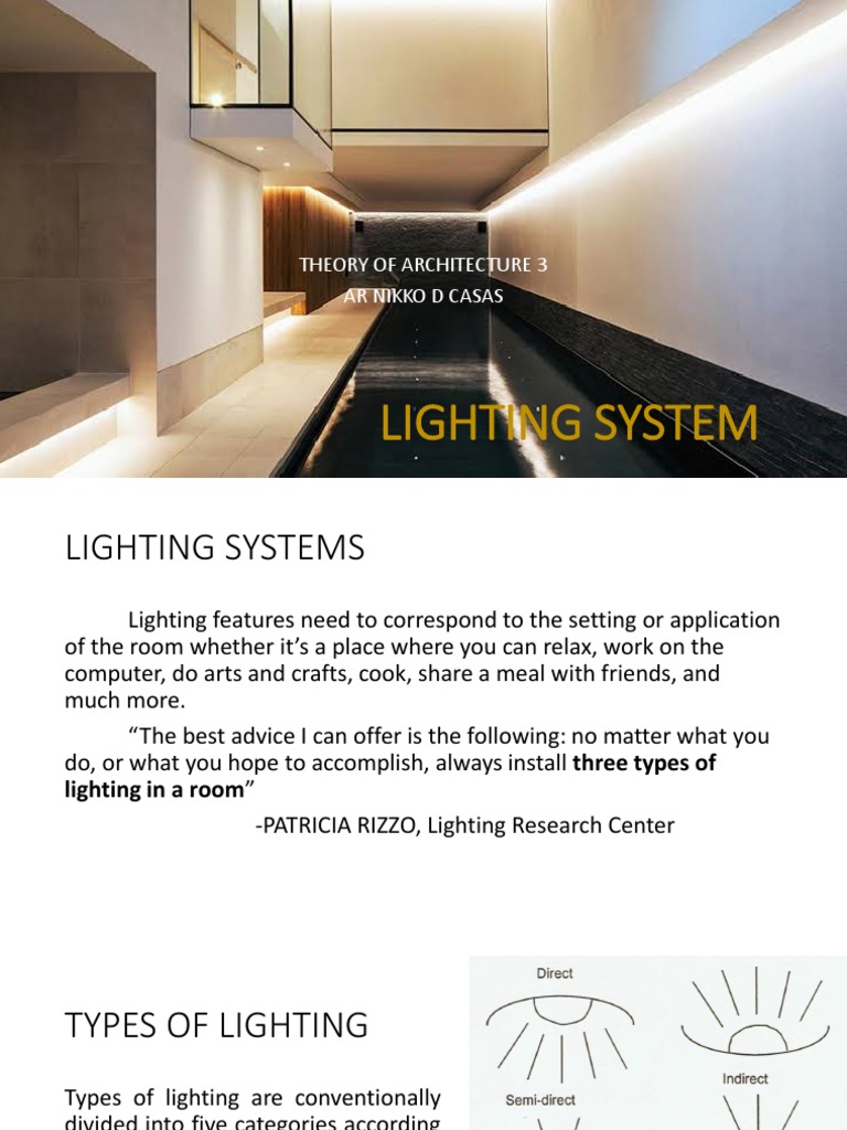 Types and Functions of Lighting Systems | PDF | Lighting | Electrodynamics