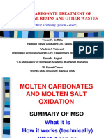 Molten Carbonate Treatment of Ion-Exchange Resins and Other Wastes