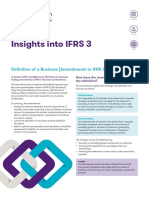 Insights Into IFRS 3: Definition of A Business (Amendments To IFRS 3)