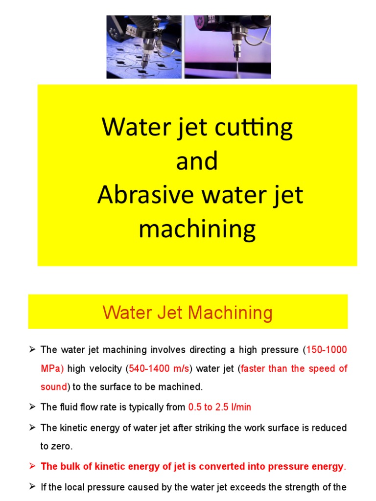 Water and Abrasive Jet Machining PDF Machining Metalworking