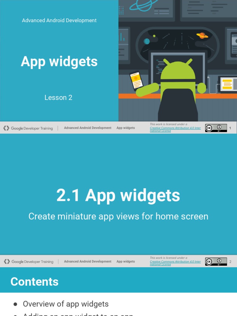 Creating App Widgets in Android | PDF | Android (Operating System ...