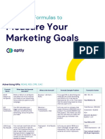 Terms and Formulas To: Measure Your Marketing Goals