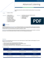 Advanced Listening: Levels Lectures Features