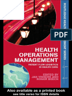 Health Oprations Management Patient Flow Logistics in Health Care
