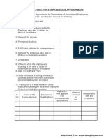 Application Form For Compassionate Appointments