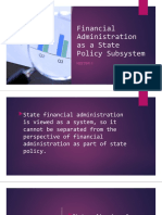 Financial Administration As A State Policy Subsystem: Meeting 3