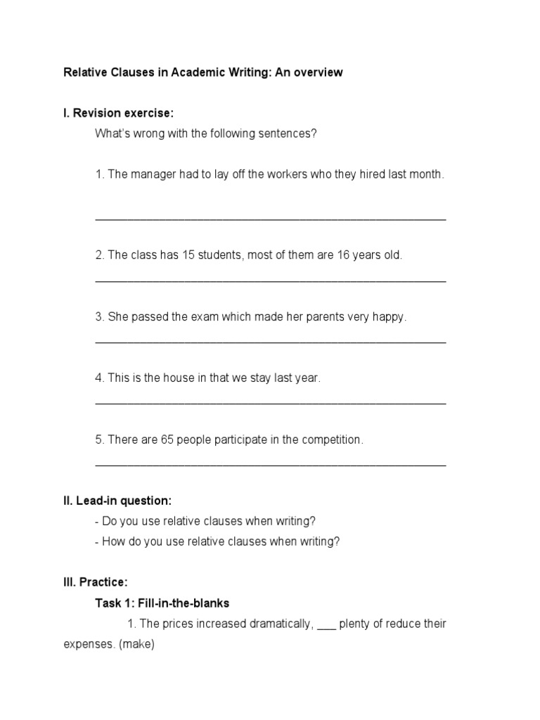 Using Relative Clauses Effectively | PDF | Human Nature | Science