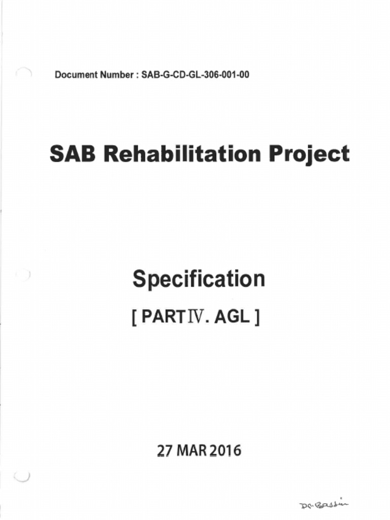 AGL Specification - CO Stamped | PDF