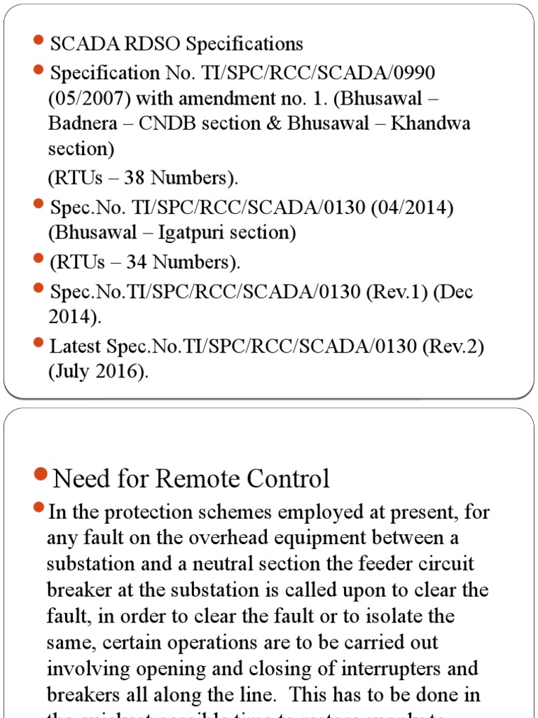 SCADA Specifications for Railway Systems | PDF | Scada | Electrical ...