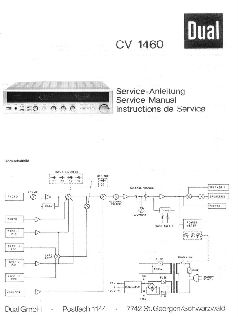 Dual CV 1460 Service Manual PDF | PDF