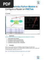 Use The Netmiko Python Module To Configure A Router