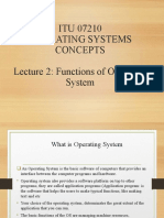 LECTURE 2 Operating Systems Functions