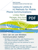 EMR Exposure Limits & Assessment Methods For Mobile Phone Communications. Lindsay Martin Manager, Non-Ionising Radiation Section