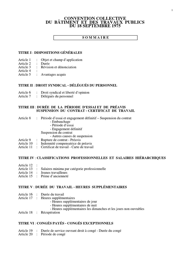 Convention Collective Bâtiment Ouvrier Moins De 10 Salariés Pdf CCT-BTP Internet BON | PDF | Heures supplémentaires | Syndicat
