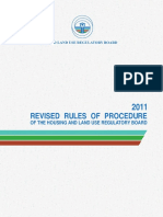 2011 Revised Rules of Procedure of the Housing and Land Use Regulatory Board