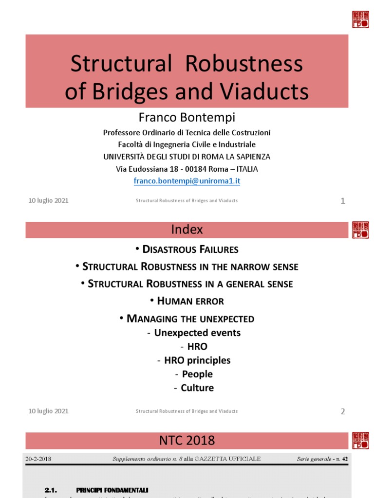 Lesson 2 - Robustness | PDF | Bridge | Structural Engineering