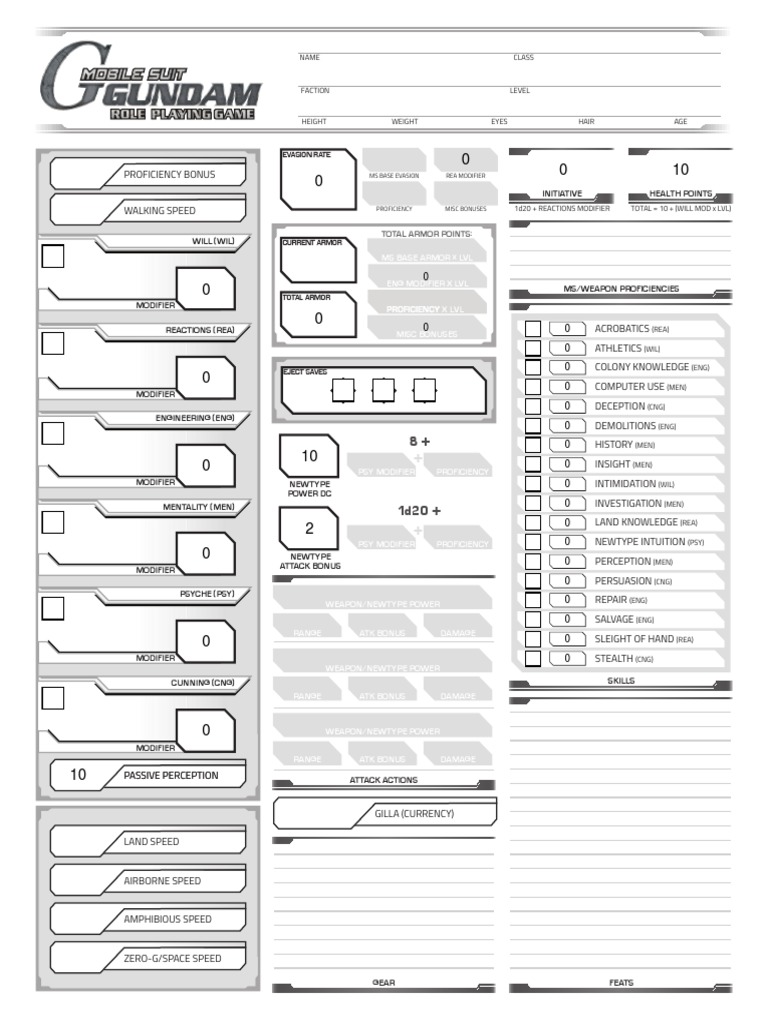 Name Class: Total Armor Points | PDF | Leisure | Sports