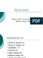 Types of Audit: Interim Audit, Concurrent Audit and Balance Sheet Audit