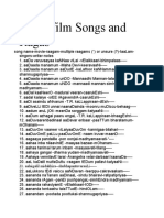 Tamil Film Songs and Ragas Reference Guide