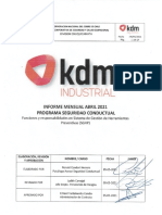 Informe mensual Programa Seguridad Conductual Codelco Chuquicamata