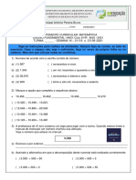 Atividade de Matemática sobre números, operações e gráficos