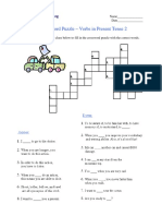 Crossword Puzzle - Verbs in Present Tense 2