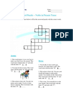 Crossword Puzzle - Verbs in Present Tense 1