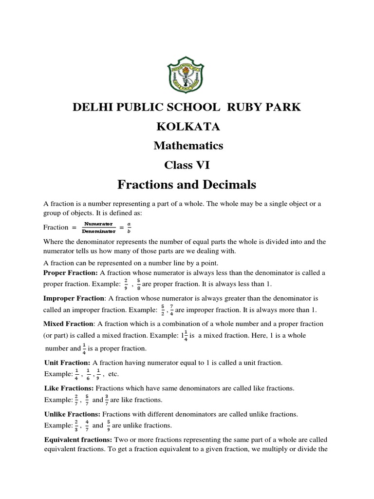 Understanding Fractions and Decimals | PDF | Decimal | Numbers