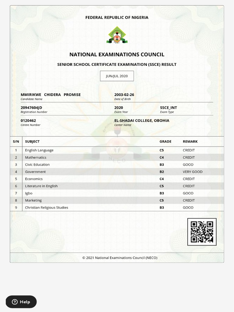 Neco Results Promise PDF