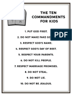 10 Commandments For Kids