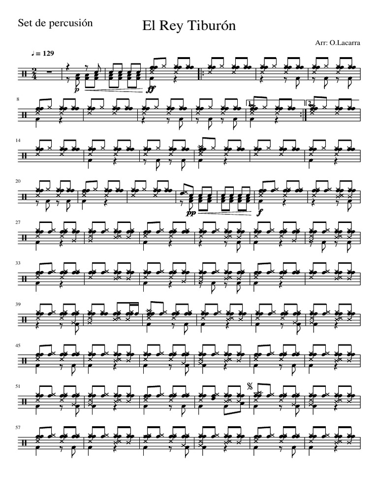 El Rey Tiburon Oscar - Set - de - Percusión | PDF