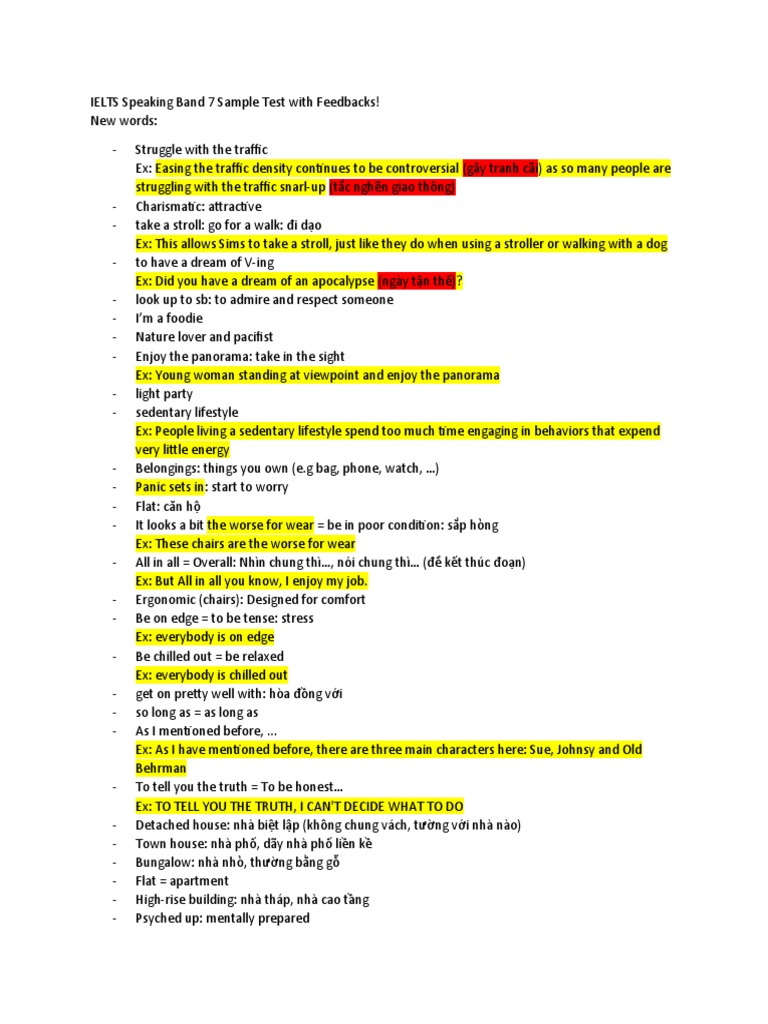 IELTS Speaking Band 7 Sample Test | PDF | Language Arts & Discipline