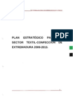 Plan Estrategico para El Sector Textil-Confeccion de Extr. 2009-2013