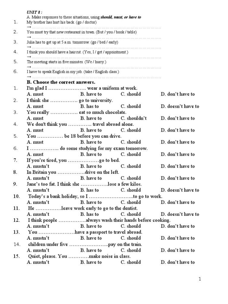Responses and Answers for English Exercises | PDF | Linguistic Typology ...