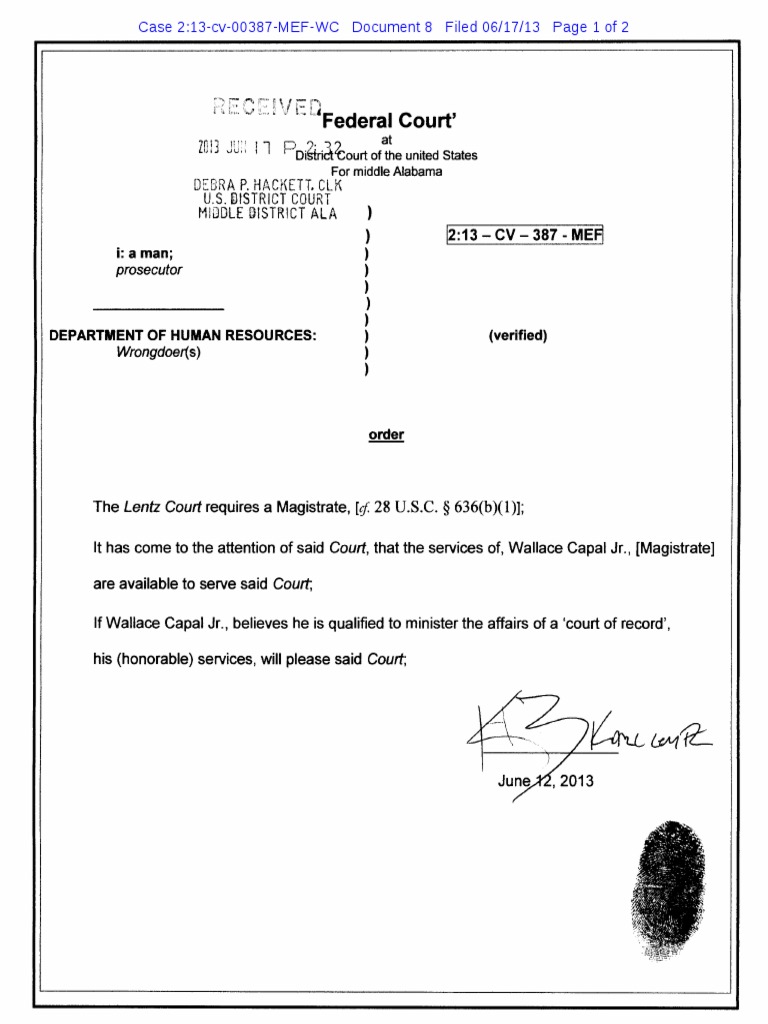 8 Order Requesting Magistrate | PDF | United States Postal Service ...