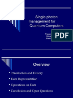 Single Photon Management For Quantum Computers: Presented By: Shivani Gupta Electronics & Communication