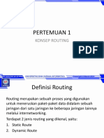 Pertemuan 1: Konsep Routing